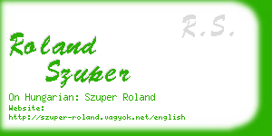 roland szuper business card